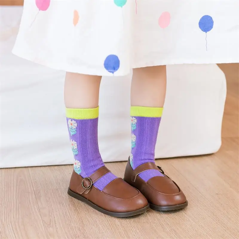 Crew Socks for Baby & Kids 100% Organic Cotton Korean Style Casual Knitted Socks Wholesale Infant Newborn Dress ChoiceQuantity