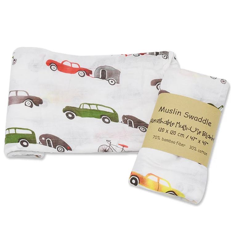 Wholesale super soft baby swaddle blankets 100% bamboo receiving newborn baby muslin swaddle blankets