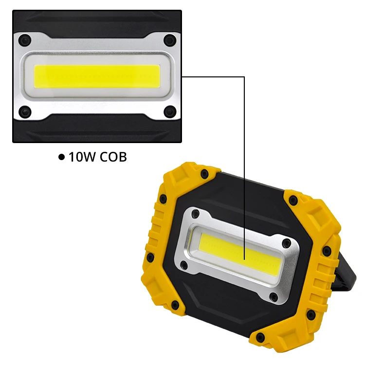 High Quality 10w 4*AA Battery Operated Outdoor Emergency Led Work Flood Lights For Camping Car Repairing