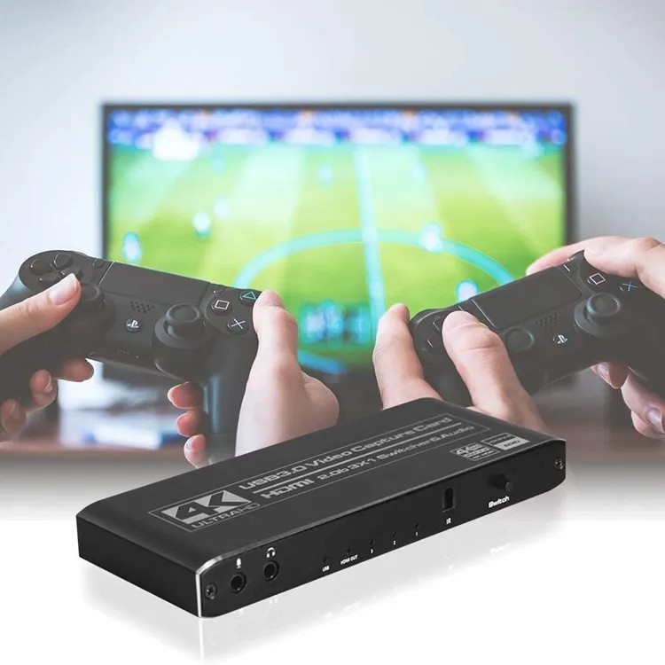 3x1 HDMI переключатель 1080P 4K Аудио Видео карта захвата USB 3 0 запись пластина игры потокового видео трансляции Mic в Телевизор с