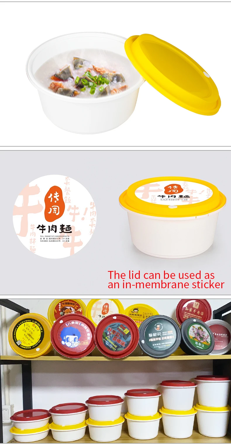 LOKYO microwave round pp plastic meal prep round soup bowls food packaging disposable plastic bowl