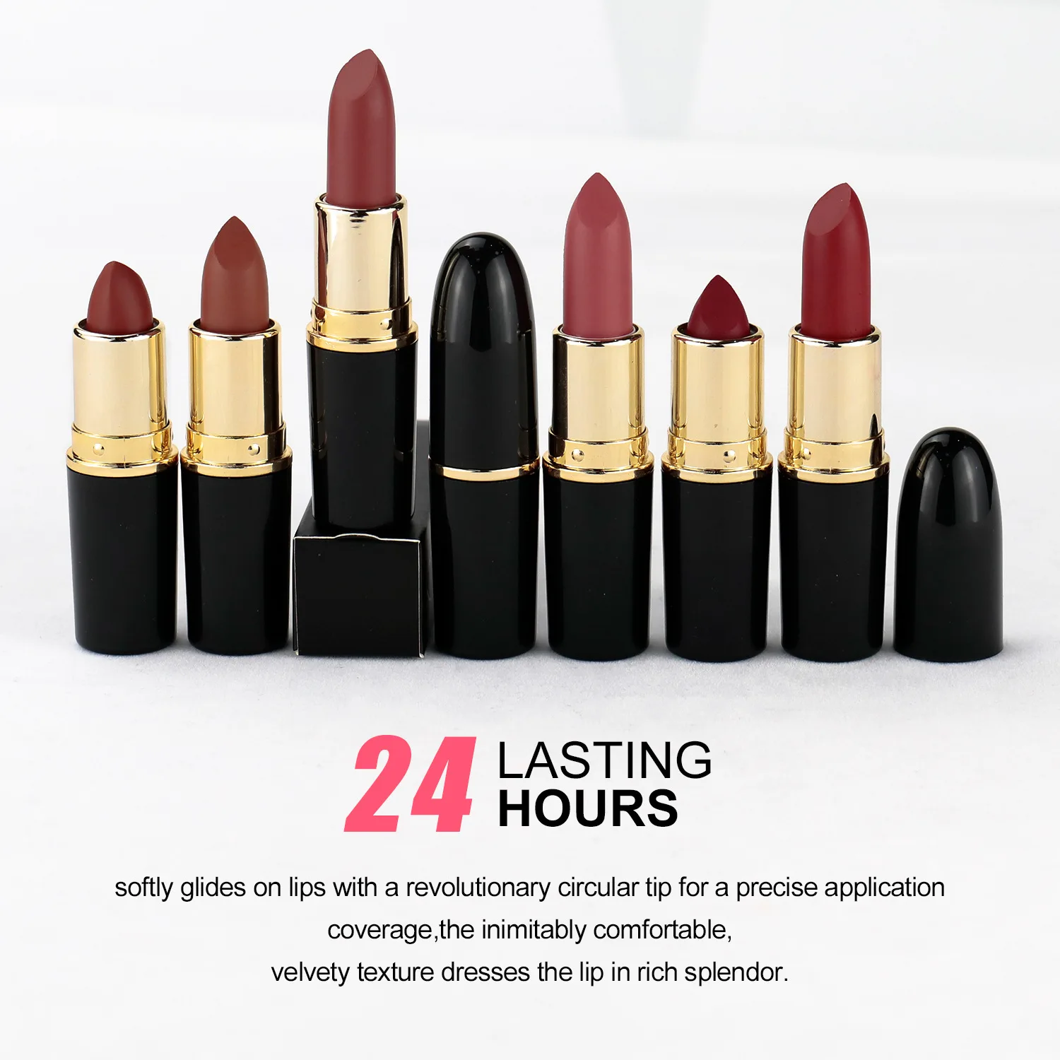 Wholesale high quality nude lipstick private label cosmetic sexy red matte creamy waterproof Lipstick