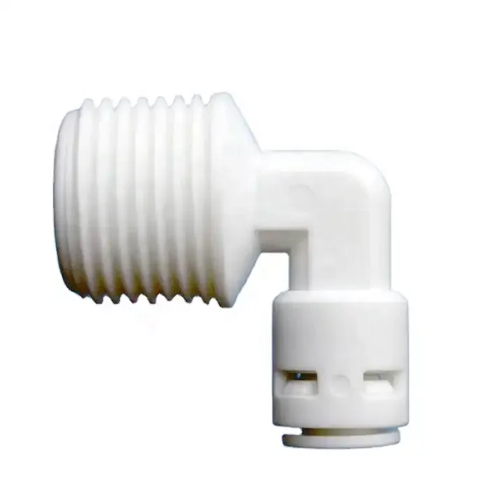 1/4 free card quick fitting With 1/2 Male Thread white plastic elbow connector ro water system fittings