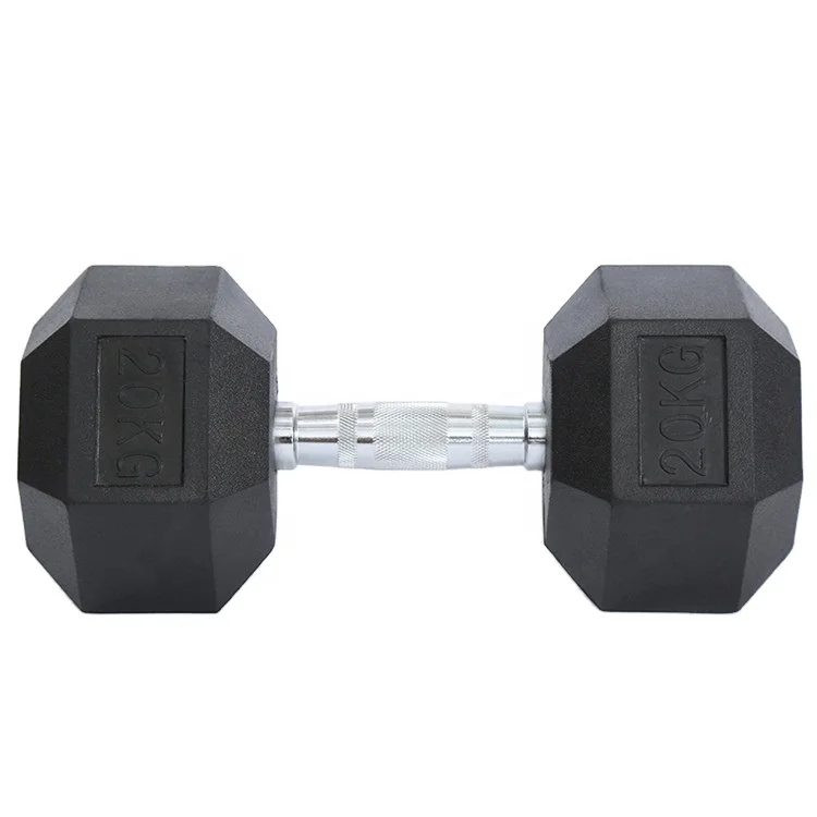 Strength Training Commercial Gym Pesi Palestra Cheap Dumbles Metal Handles Rubber Steel Hex Dumbbells