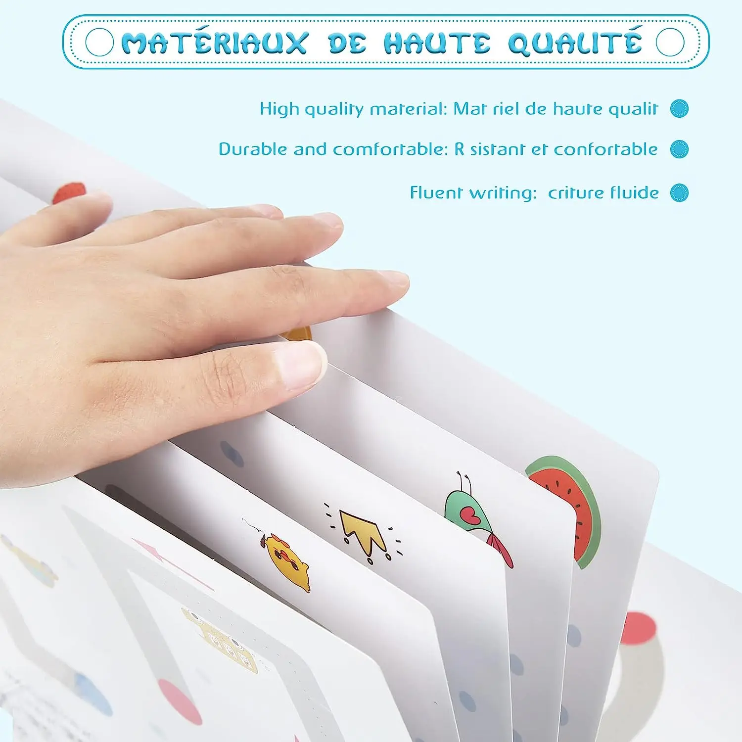 English Hold Books Magic Reusable Writing Card Board For Toddler Kids Pen Control Training Book