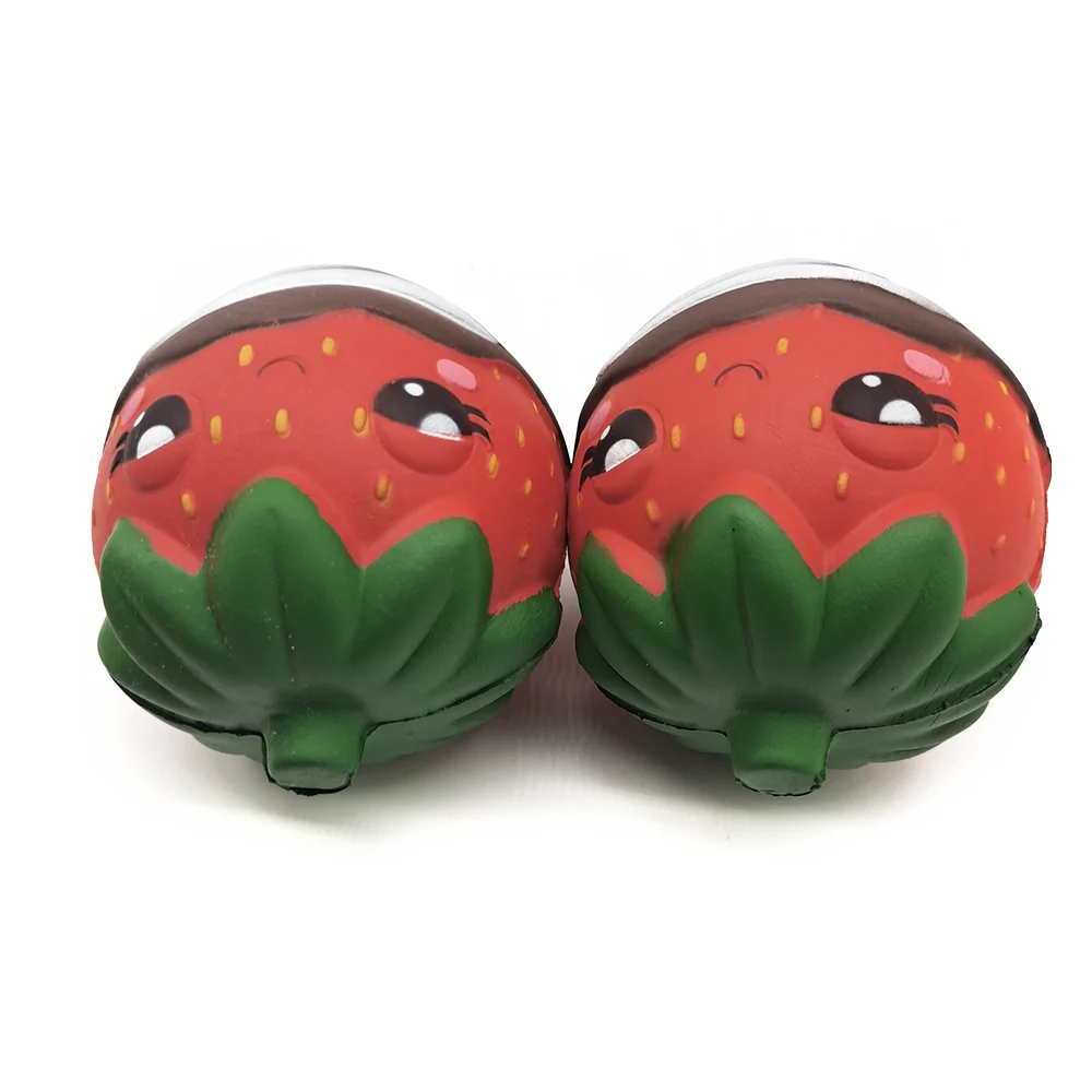 Factory Direct Mochi Cute Squishy Packs Fruits Relief Anti-Stress Fidget Toys Soft Slow Rising Kawaii Strawberry Squishy Squeeze
