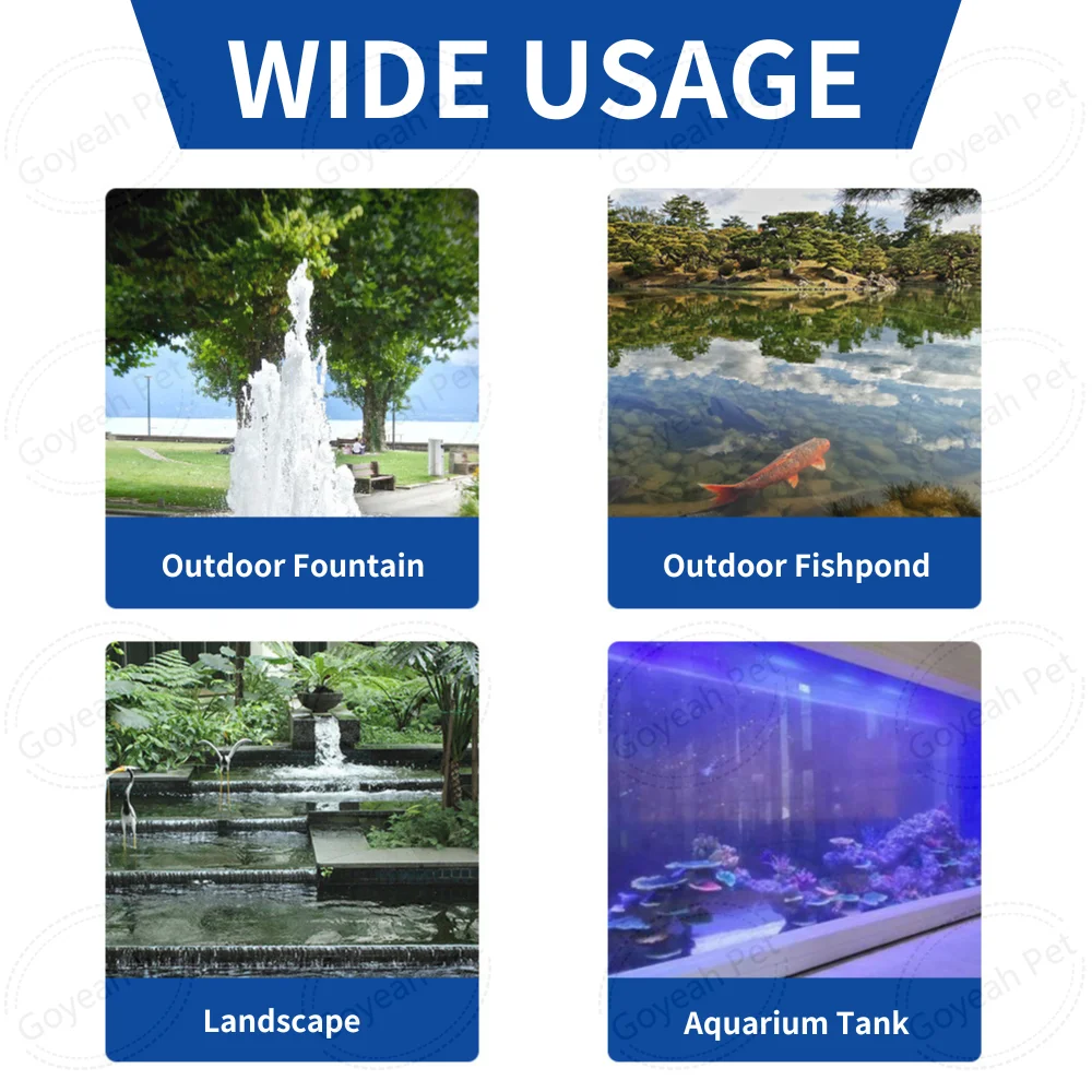 RESUN PG 6000 12000 28000 Submersible Water Pump High Power Aquarium Pond Pump