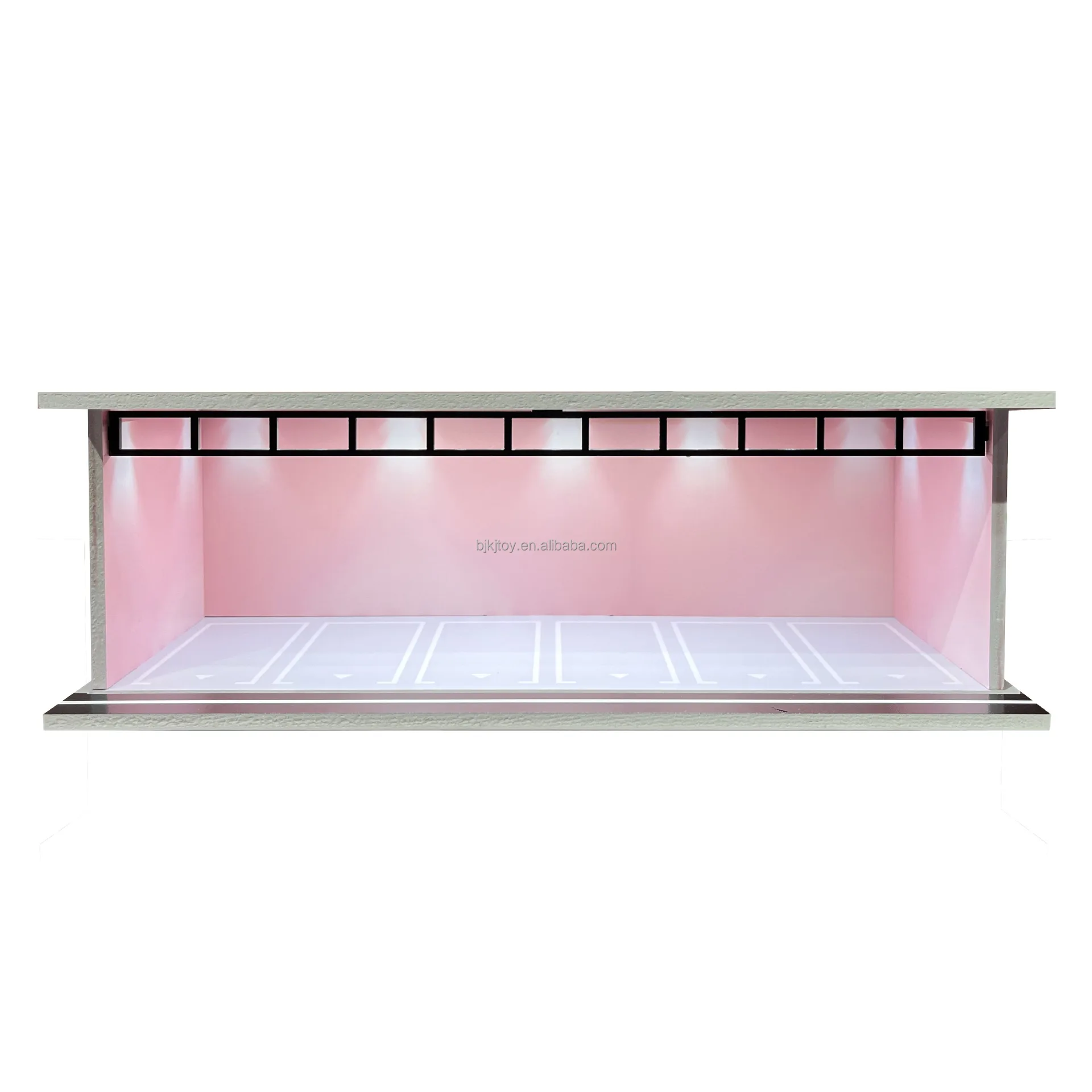 PVC 1:64 Scale Car Model Display Case For Hotwheel Matchbox Cars Model Diorama Parking Lot With Light
