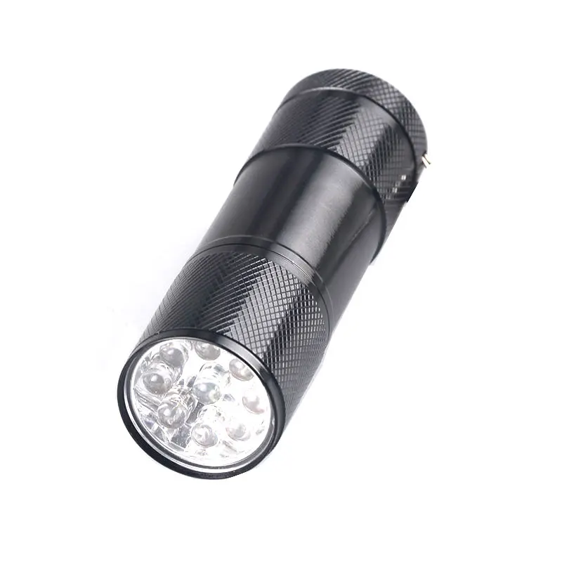 Мини карманный факела UV блестящий черный свет 395NM 9 Led ультрафиолетовый фонарик УФ чернила для обнаружения флуоресцентных агентов матери