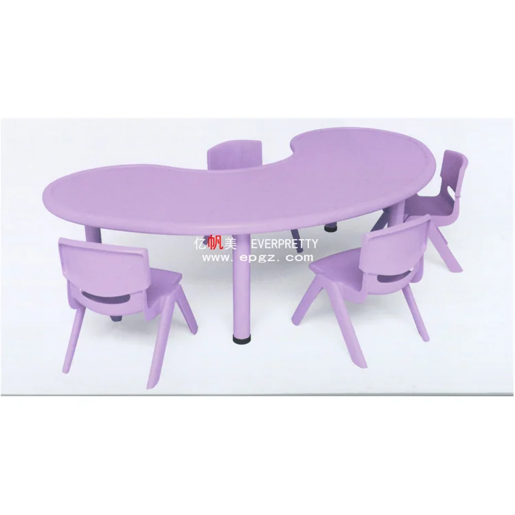 Nursery Furniture School Furniture 5-Seaters School Desk and Chair Metal Sets Material Fasion Type U-shape Table and Chair Set