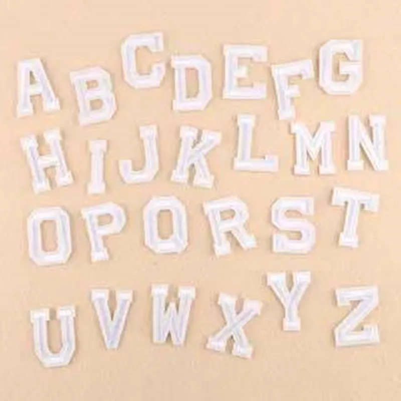 wholesale hot selling 24 Pieces Self Adhesive Letters Number Patches,for DIY Jackets Clothing Mobile Phone Backpacks Hat