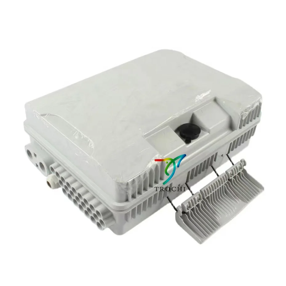 24 core FTTH box IP65  with 48 ports sc adapter 1*32 plc splitter ABS material fiber distribution box