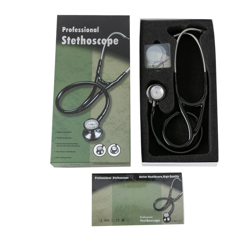 Medical use manual aneroid Sphygmomanometer stethoscope Goblet double-sided membrane cardiac stethoscope