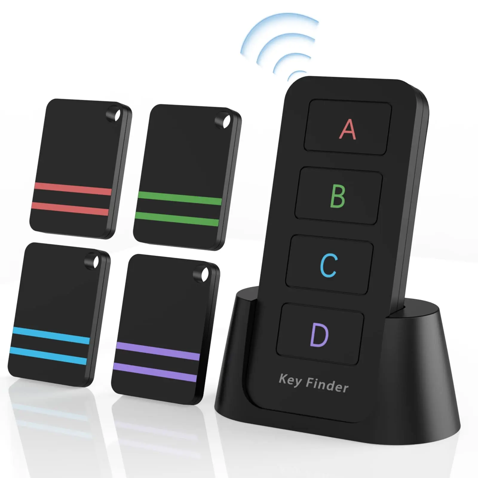 Christmas Gifts Pack of 4 Keys Device Only Buzzer Wifi Anti-lost Keychain Device Mobile Phone Key Finder Locator Whistle