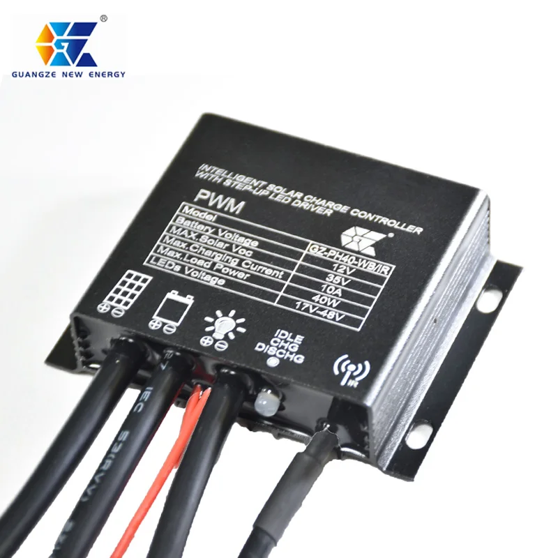 Глянцевое дорожное освещение SPH серии AC/DC PWM Солнечная 10A уличная подсветка Контроллер заряда 12 В с ИК-датчиком