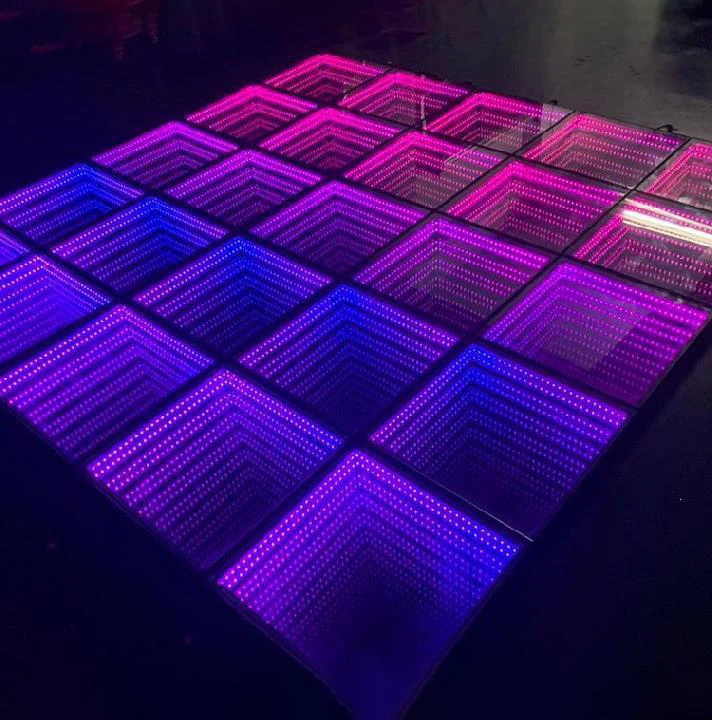  Высококачественный RGB зеркальный стеклянный СВЕТОДИОДНЫЙ танцпол кирпичные огни для дискотеки ночного