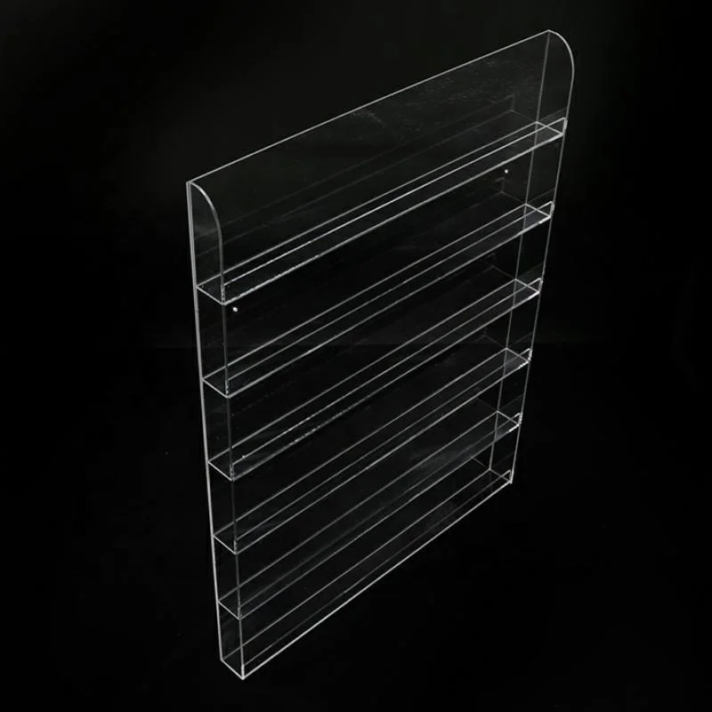 6 Tier Plexiglass  Wall Mount Shelf 96 Bottle Acrylic Nail Polish Wall Shelf