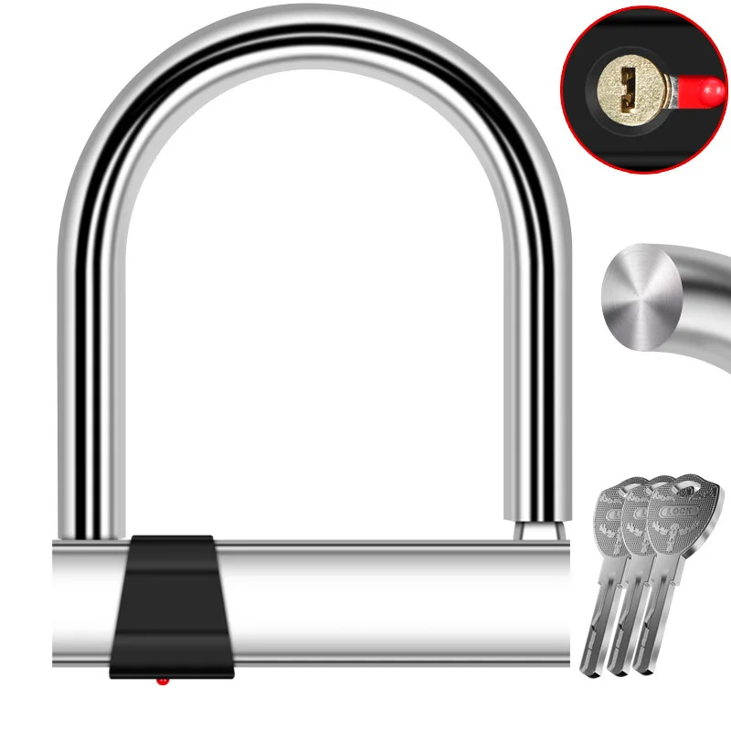Xunting 2022 New Design U Keys Strong Convenient Bike  Multiple Uses Bicycle U Lock With Keys