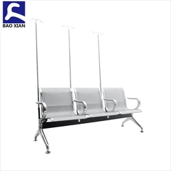 Factory Direct Sell Accept OEM Private Label Bus Station Waiting Benches 3-Seats Public Waiting Area Chair
