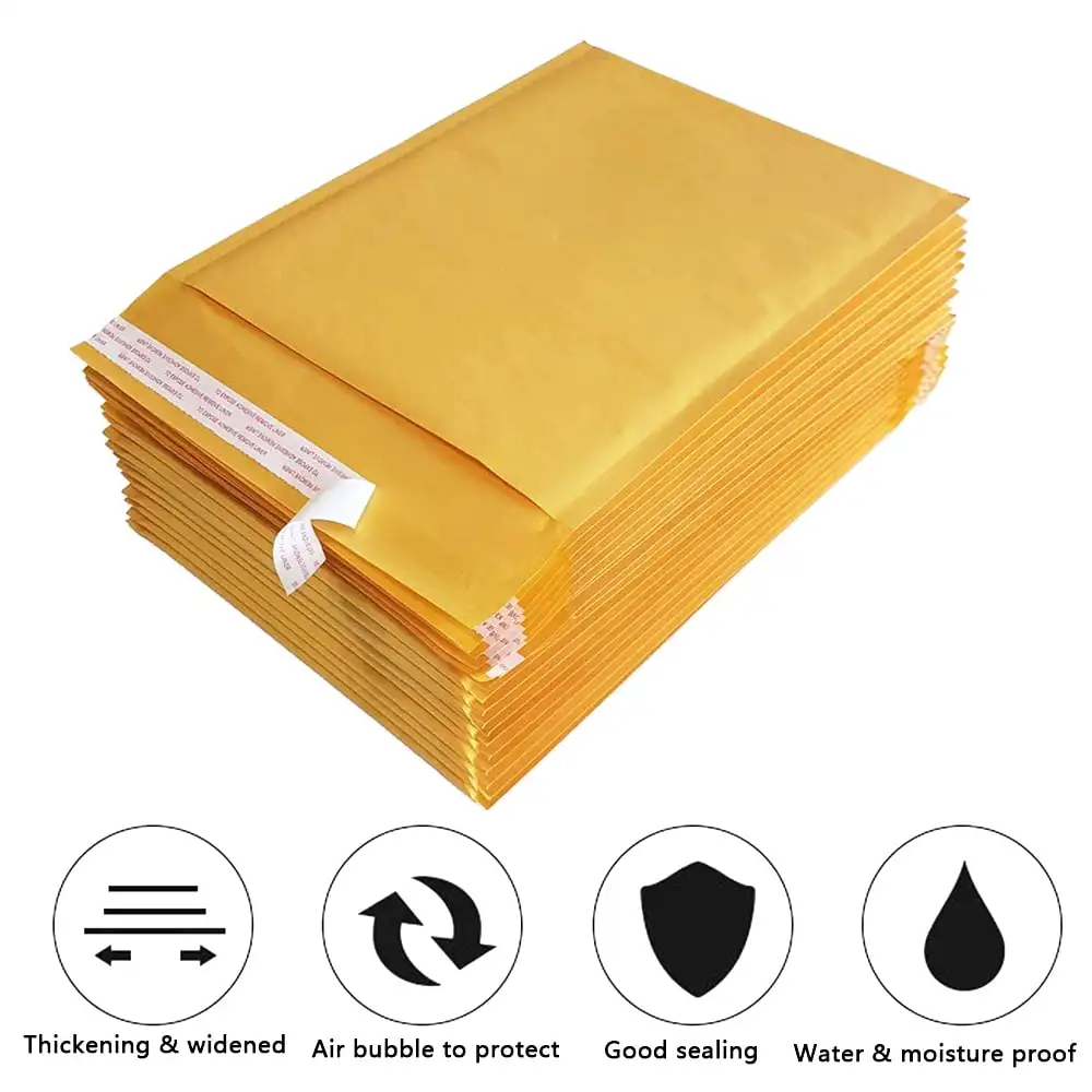Envelope Custom Bags Mailers Bag Packaging Kraft Envelopes Padded Logo Shipping Mail Mailing Paper Kraft Bubble Mailers
