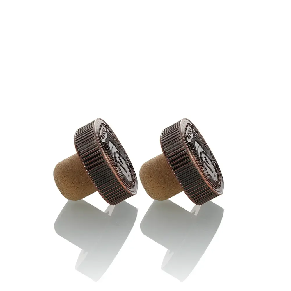 Customized Luxury Caps Zamak Classic Zinc Alloy Liquor Bottle Stopper Wine Tequila Whisky Vodka Cap