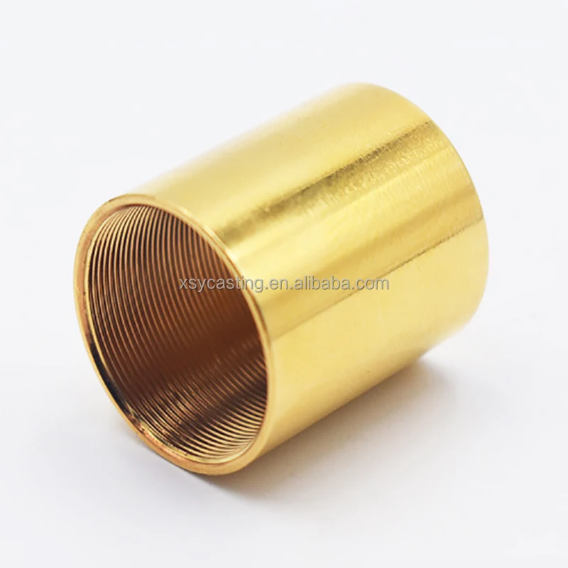 Custom CNC Lathe Processing Gold/ Sliver Plating Pure Brass Copper Laser Module Shell