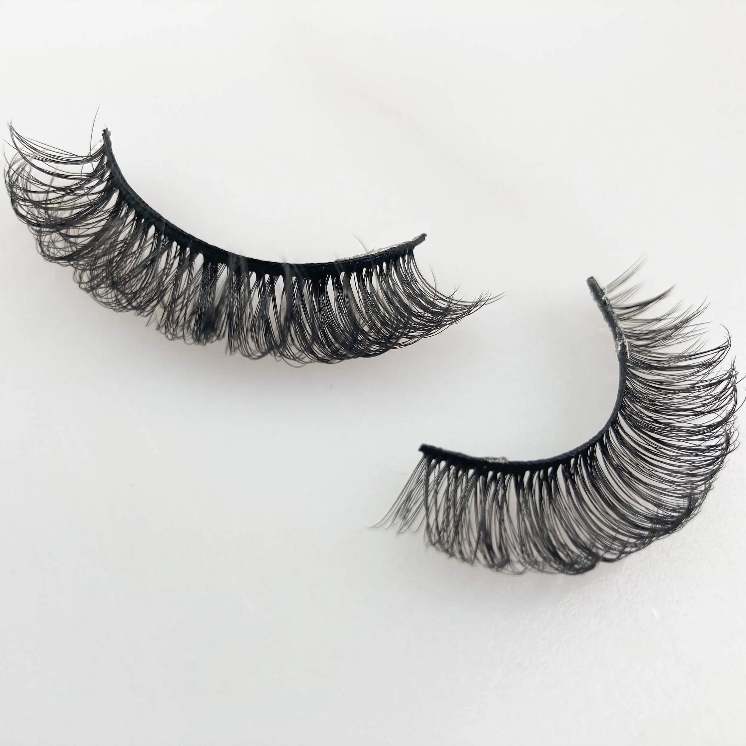 New arrival hot selling  deep curly russian lash strip fluffy russian strip eyelash