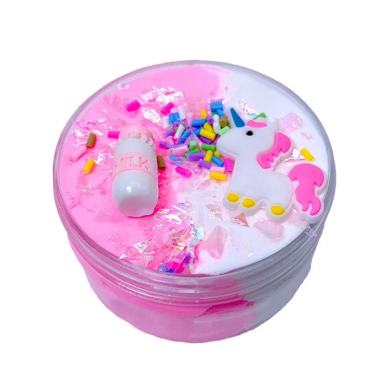 Hot Unicorn cotton slime charms PUFF glue color matching candy accessories plasticine decompression rubbing mud slimes supplies