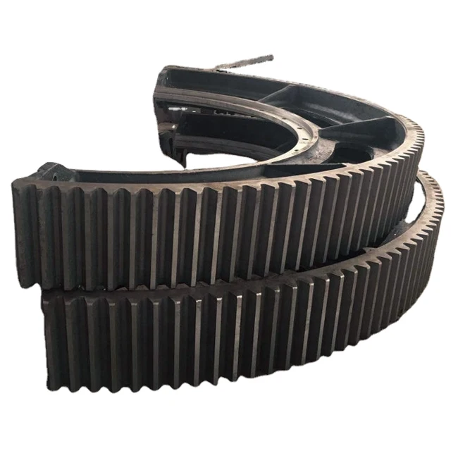 35CrMo ball mill custom segment large diameter rotating cast steel half ring gear for Mining Equipment