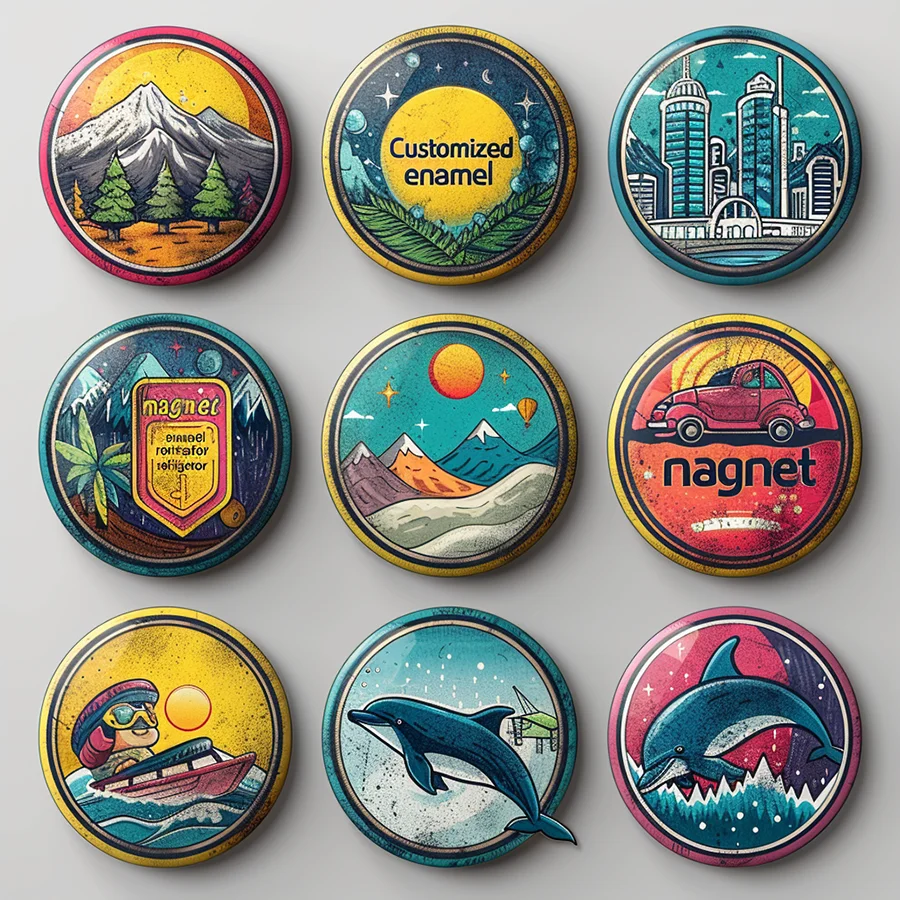 Blank Refrigerator Magnets Wholesale Zinc Alloy Refrigerator Magnet Souvenirs Sublimation Blank Metal Refrigerator Magnets