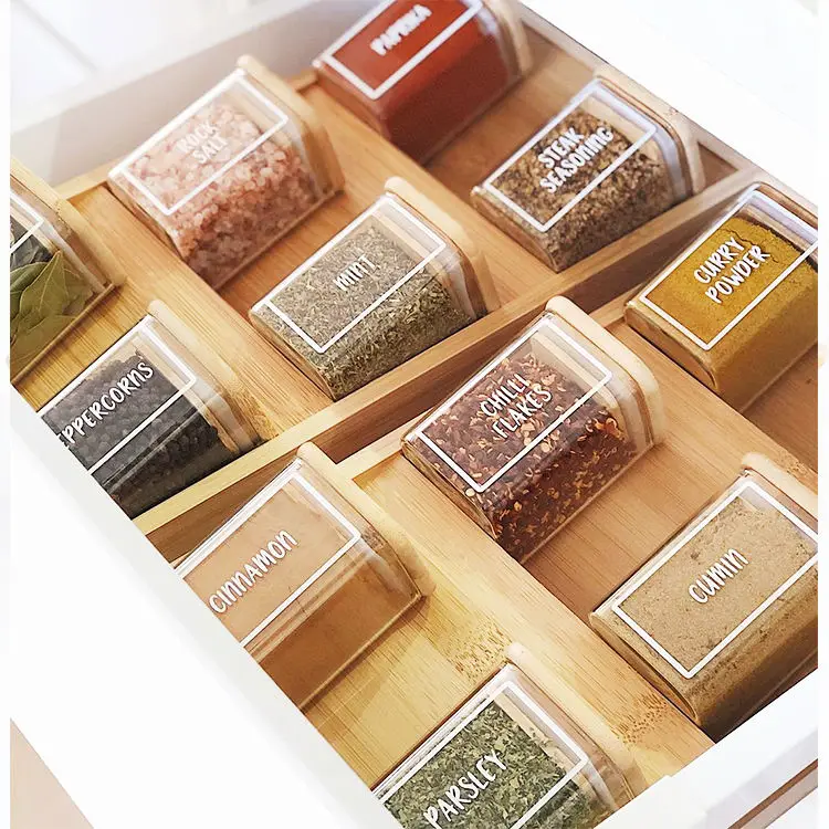Handmade Glass Food Storage Jar Container Modern Custom Glass Jar For Kitchen Accessories With Bamboo Lid