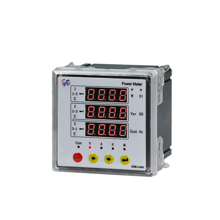 Good Quality 3P4W power monitor digital harmonic smart meter kwh panel installation three phase energy meter