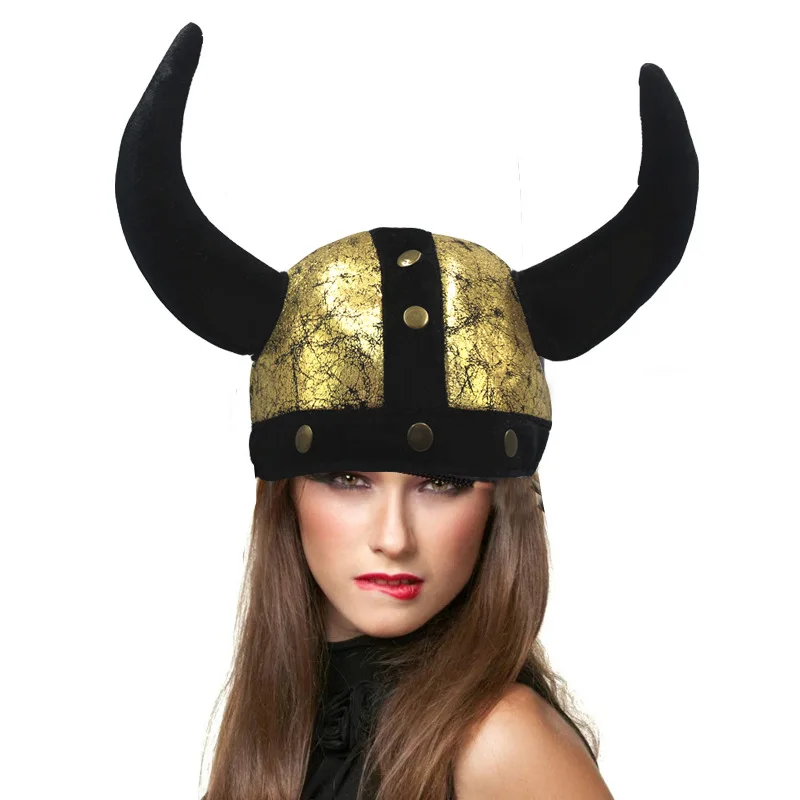 Halloween Bull Horn голова восковая шляпа зверь с рогами регулируемая Женская Мужская черная шапочка для косплея