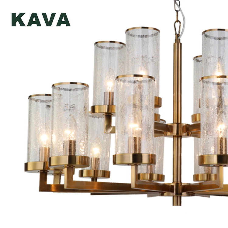 European tradition entrance hall cognac vintage clear glass lamp luxury chandeliers light