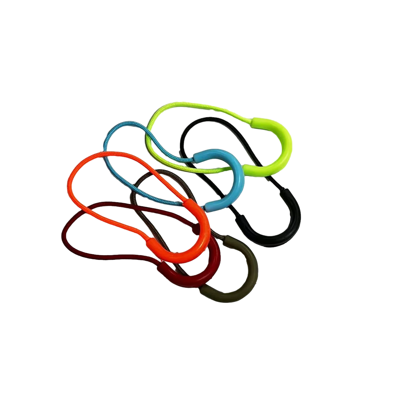 U Shape Colors Sided Zipper Puller Plastic Puller for Tent China PVC Garment Polybag Plating Custom Head Neon Plastic Zipper