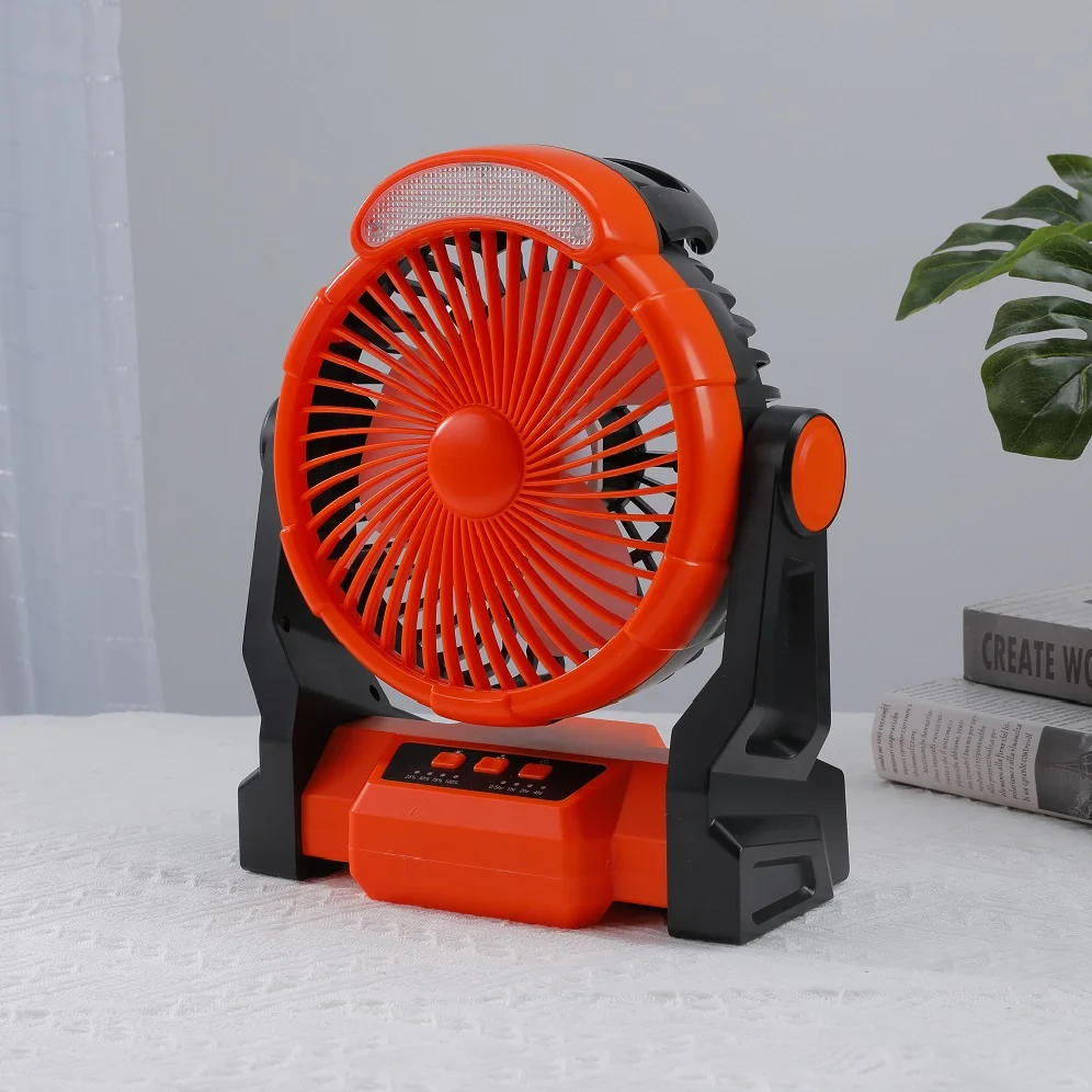 QF-249 Factory Wholesale 10000mah with power bank function Outdoor Hanging Fan with Led Light Multi-function Camping