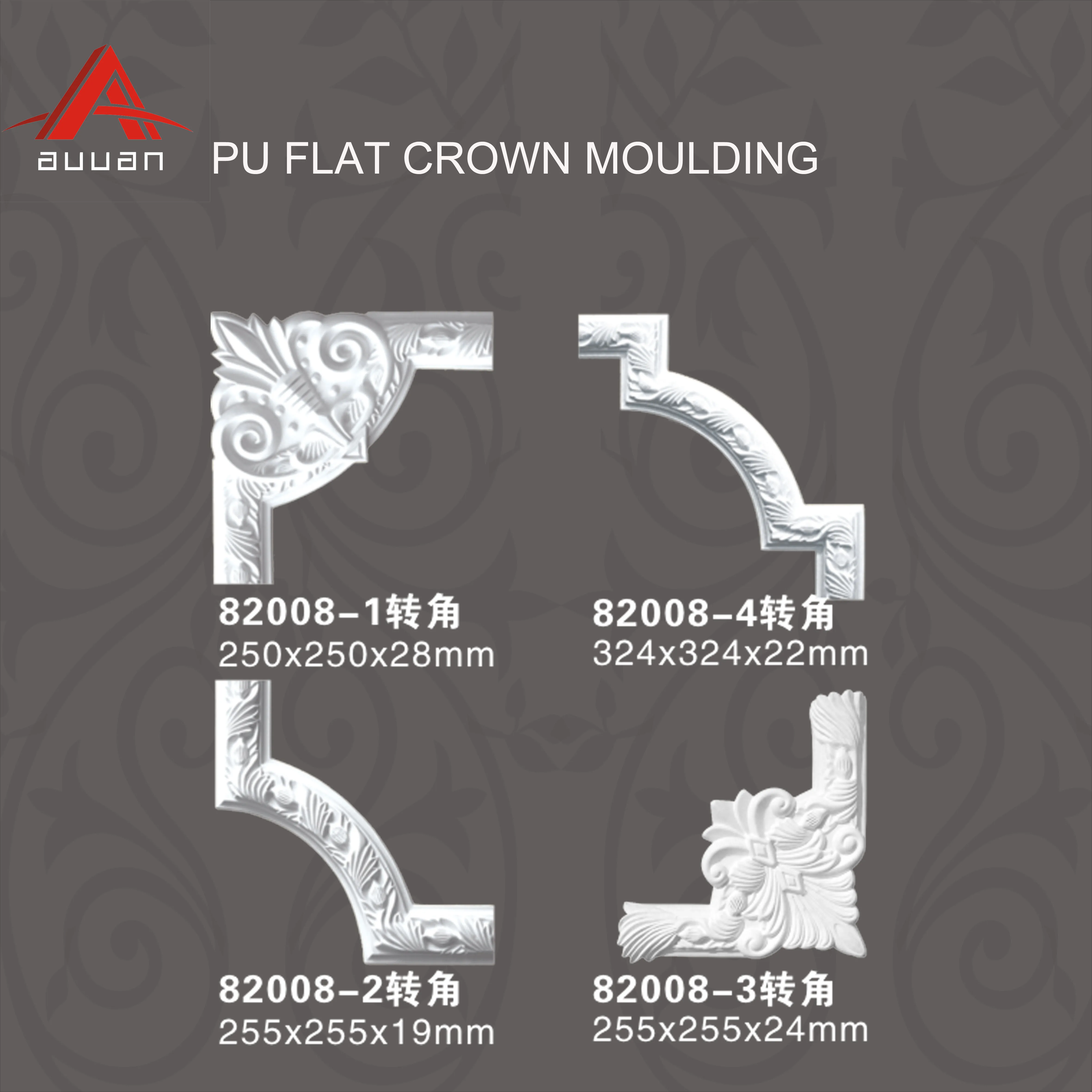 High Quality PU Foam Carved Flat Moulding For Carved Corner Wall Decoration