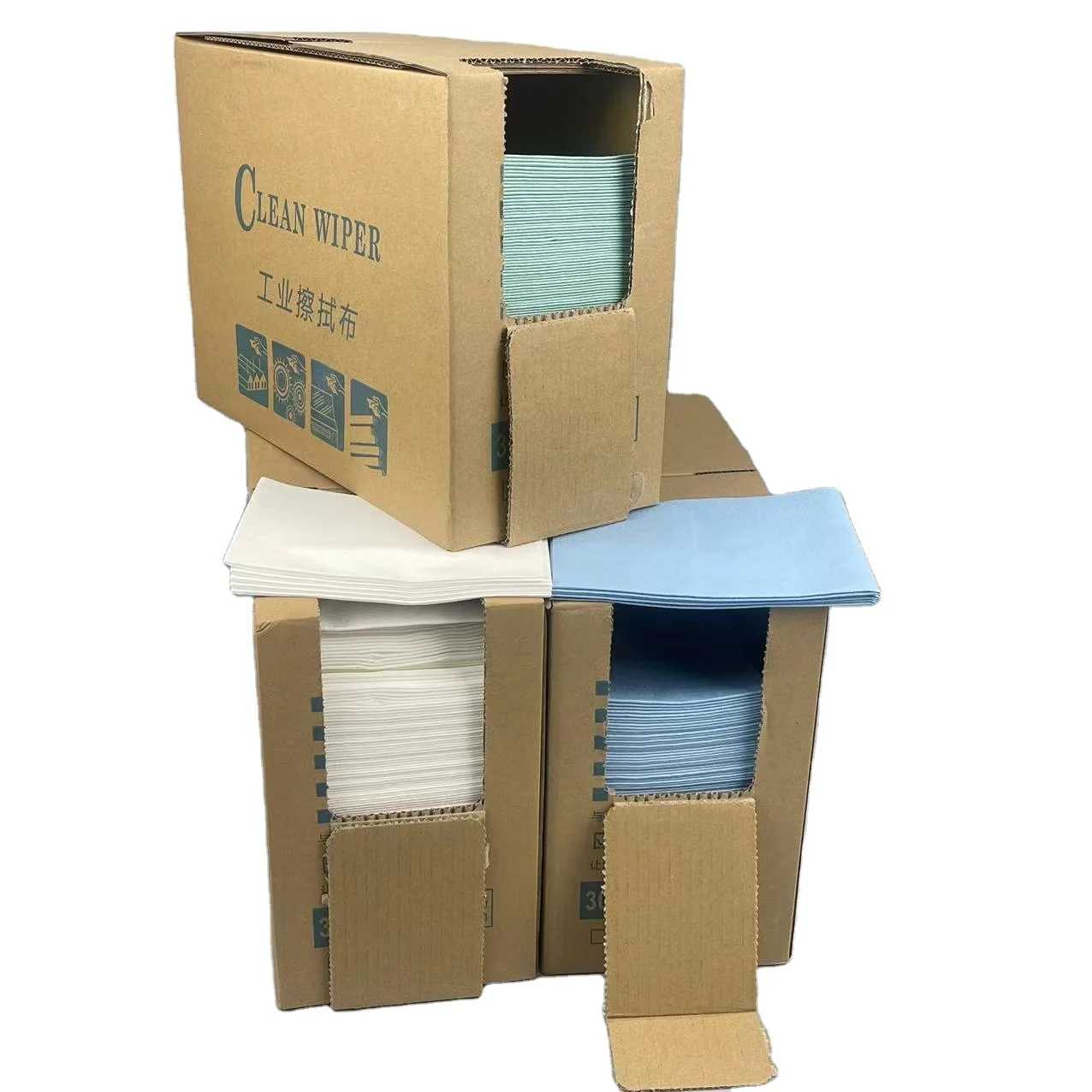 55% Woodpulp 45% Polyester Nonwoven Lint Free Industrial Paper Towel Dry Cleaning Wiper