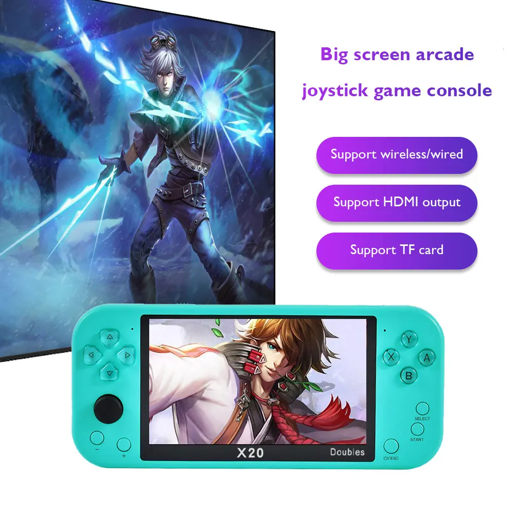 Latest TV Game Console X20 Handheld Portable Retro 5.1 inch classic game console Game Player For Psp