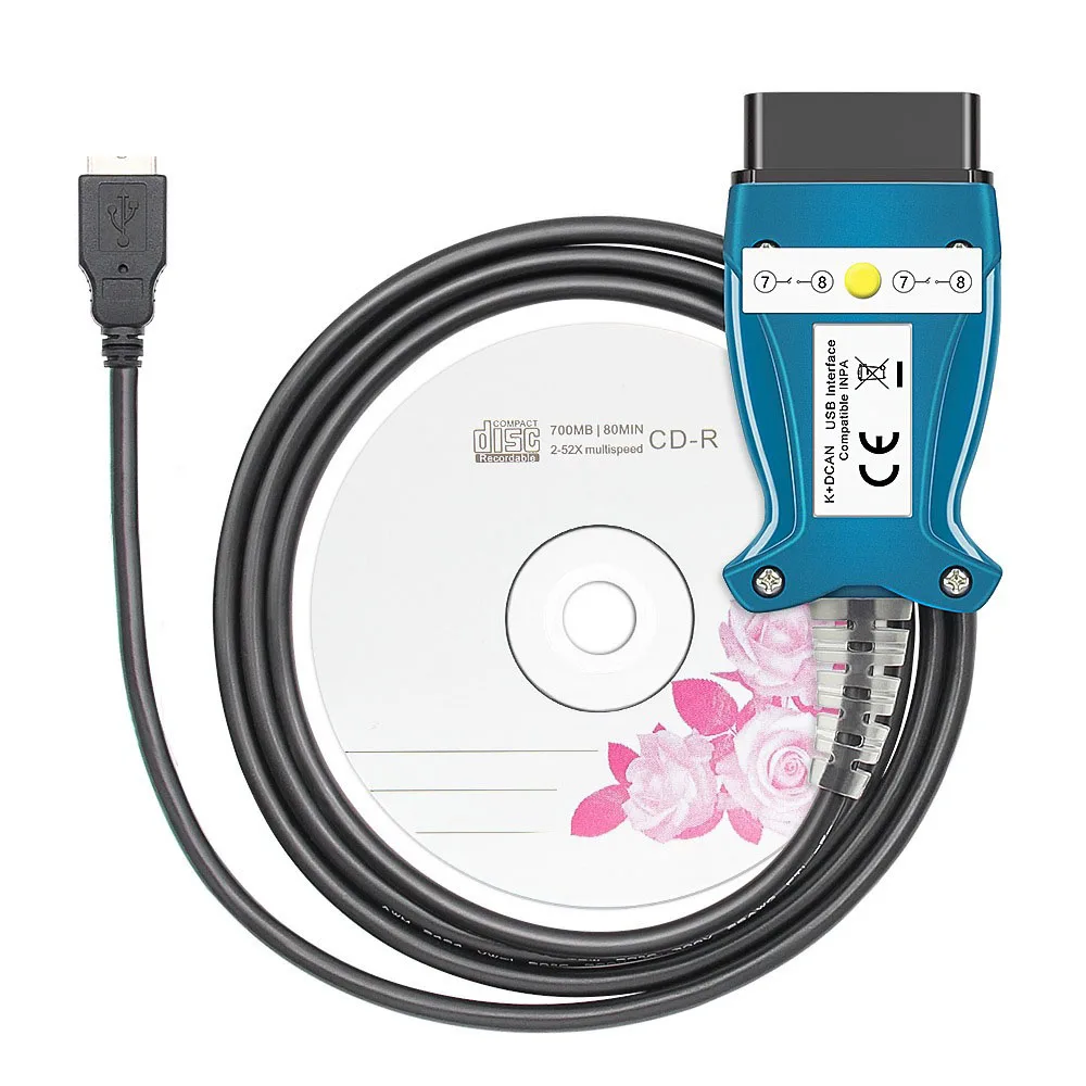 INPA K + DCAN для BMW E шасси FT232RL 9241 белый кнопочный переключатель PCB.