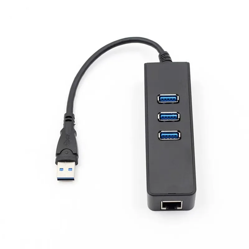 
Hight Speed 3 ports USB 3.0 HUB Gigabit Ethernet RJ45 LAN 1000 Mbps Network Adapter 