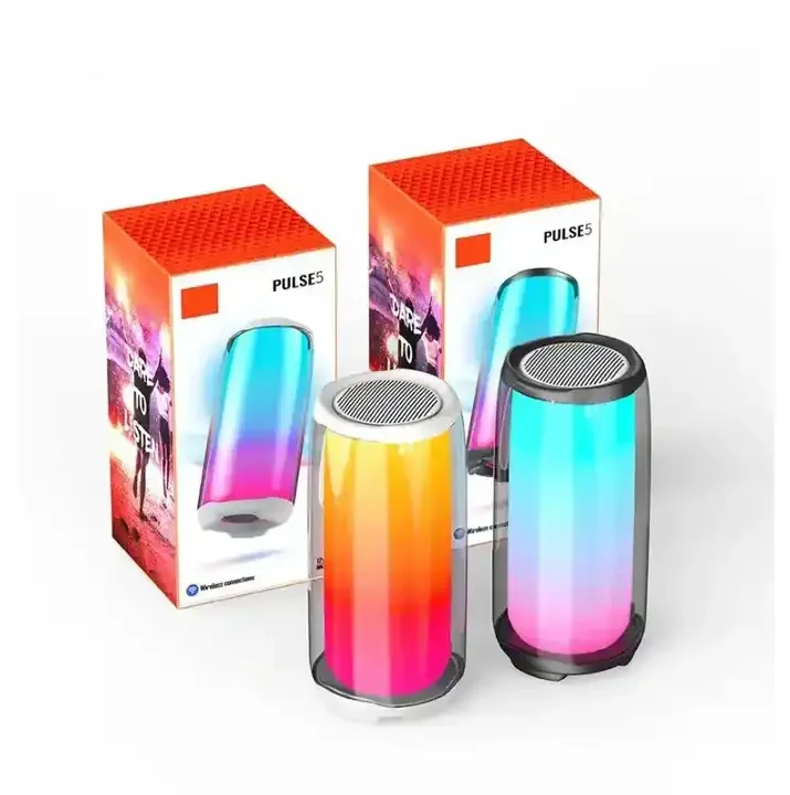 2023  Wireless Speaker Pulse 5 Led Flash Light Waterproof Speaker Outdoor Party Sound Pulse 4 5 6 Portable Wireless Speakers
