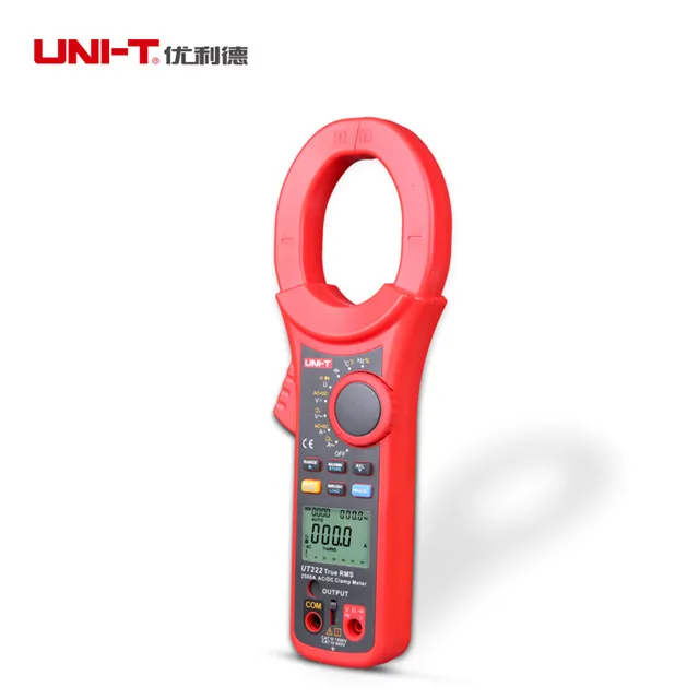 UNI-T UT222 True RMS LCD подсветка цифровые клещи максимальный дисплей 6000 2500A w/частота и рабочий цикл температурный