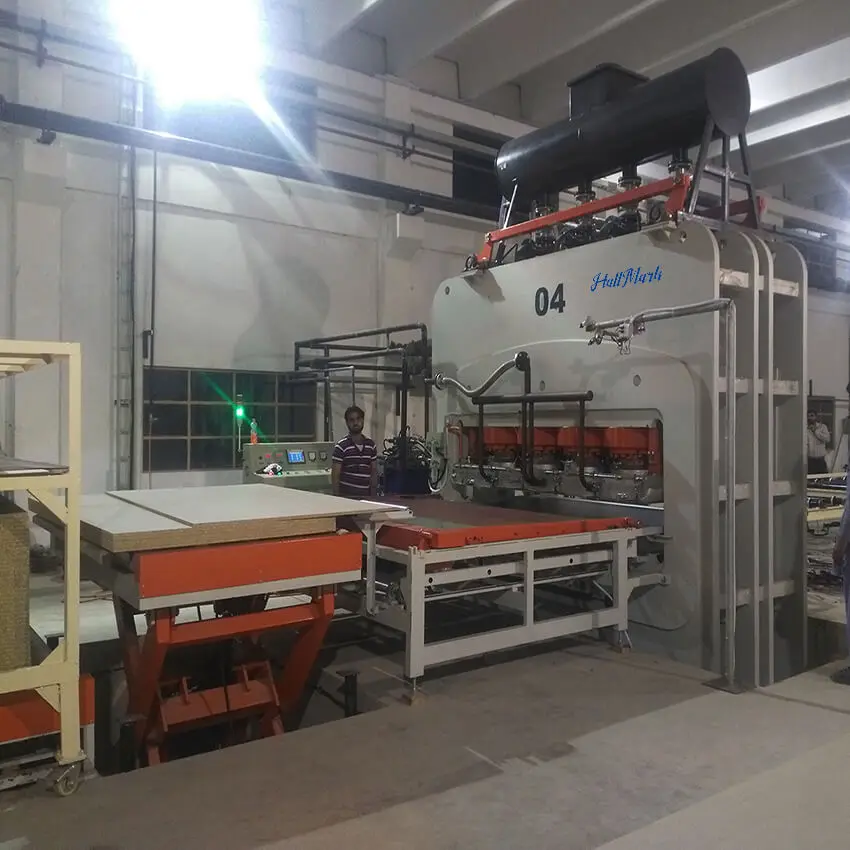 MDF HDF laminate flooring line manufacturer short cycle hot press machine