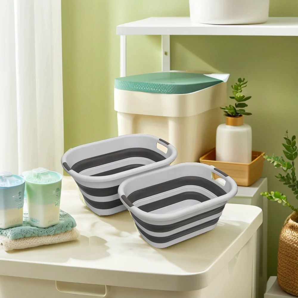40L Foldable & Portable Collapsible laundri basket Rectangle Plastic Laundri Bin for Home Use