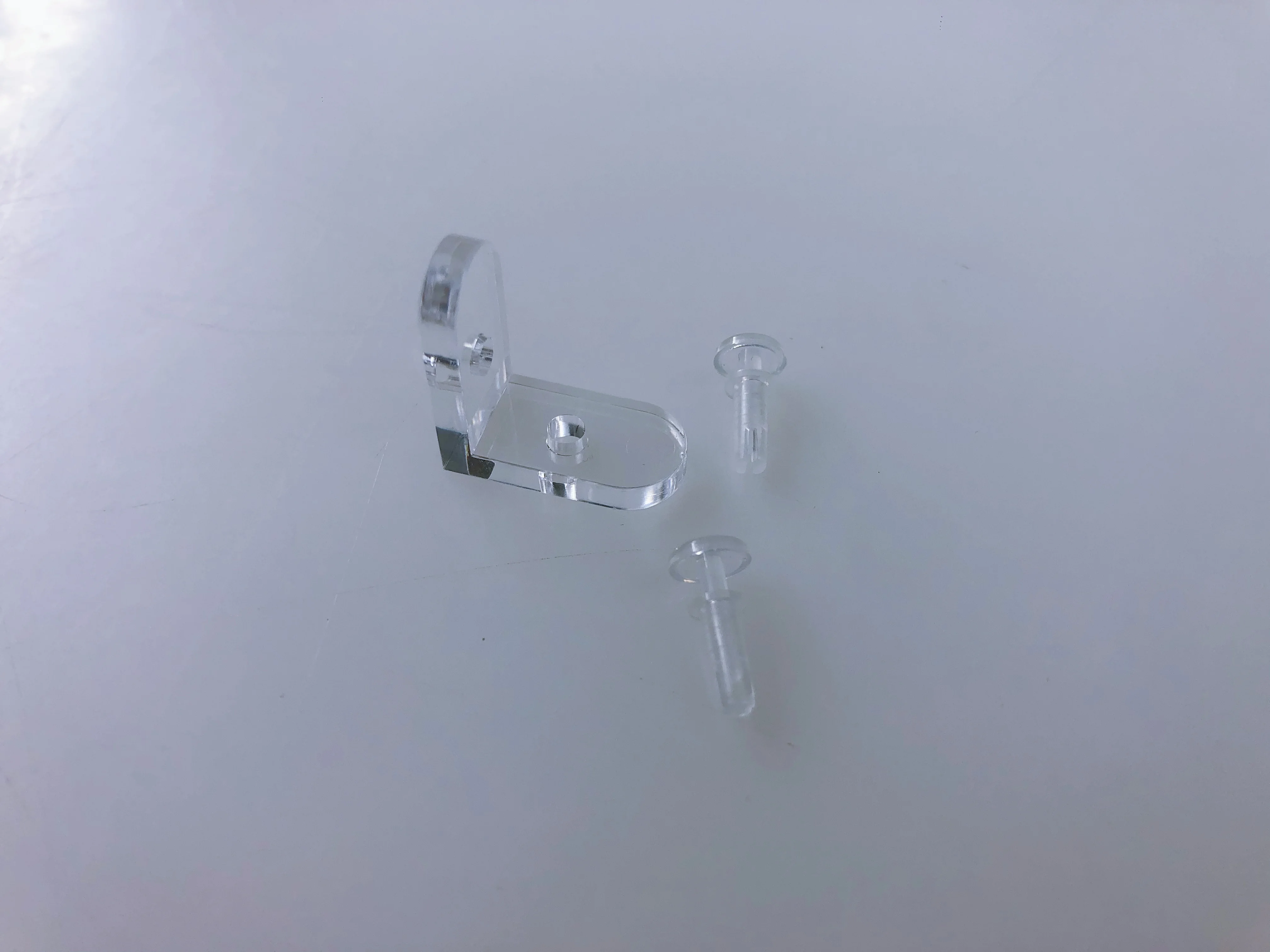 Custom 20 x 10 x 20mm L-shaped Bracket Acrylic Corner Brace Joint Clear Fittings 90 Degree Angle Code Bracket Projector Bracket