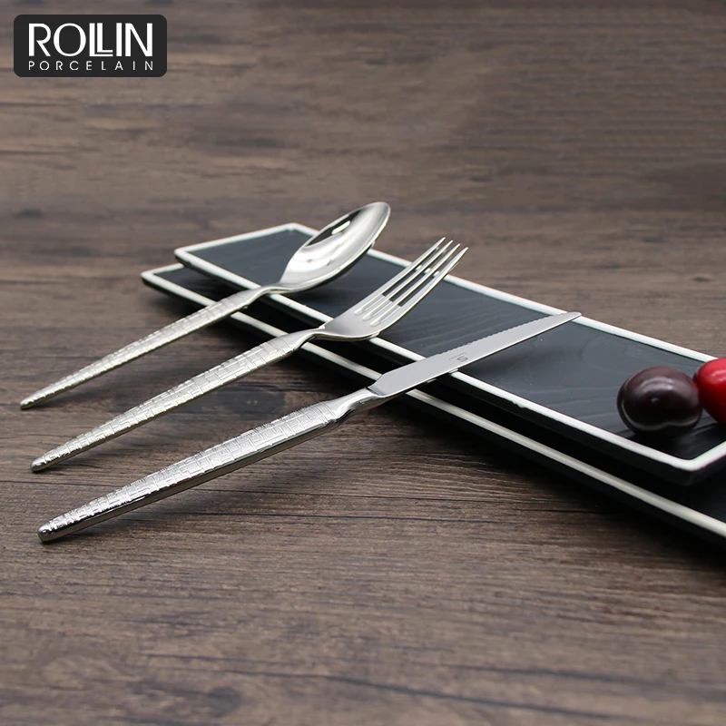 Baroque Cutlery Luxury Flatware Sets For Gift Stainless Cutlery Tableware Wedding Set