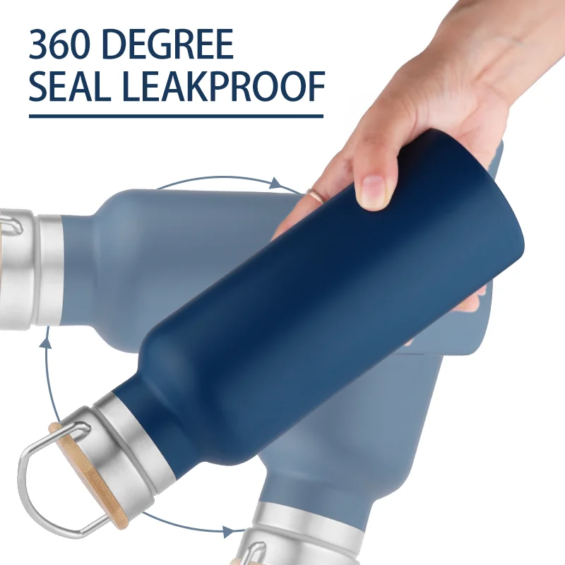 750 ml Double Wall Thermal Vacuum Gym Insulated Drink Water Bottle Stainless Steel With Logo For Gym