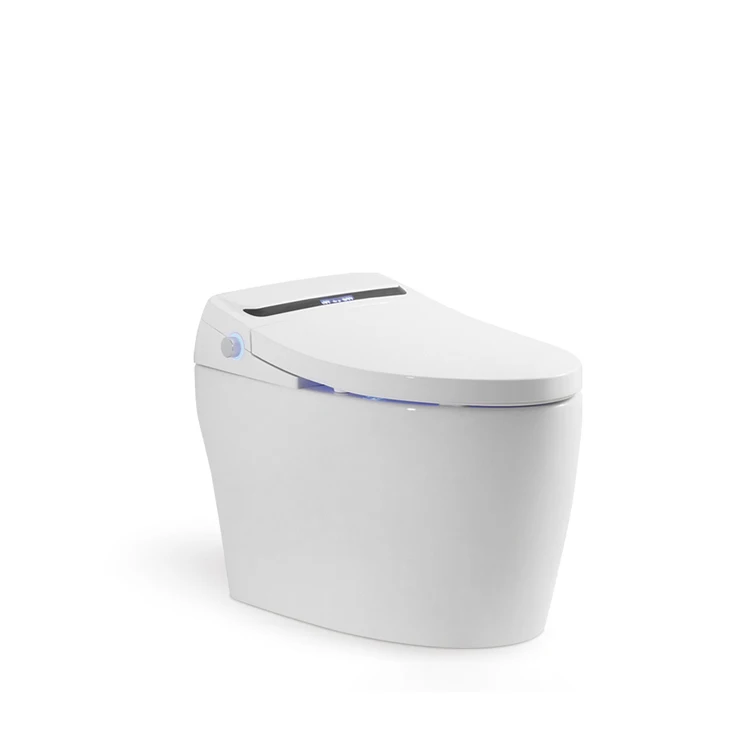 Luxury ceramic tankless WC bathroom automatic flushing bidet heat  intelligent electronic smart toilet with remote
