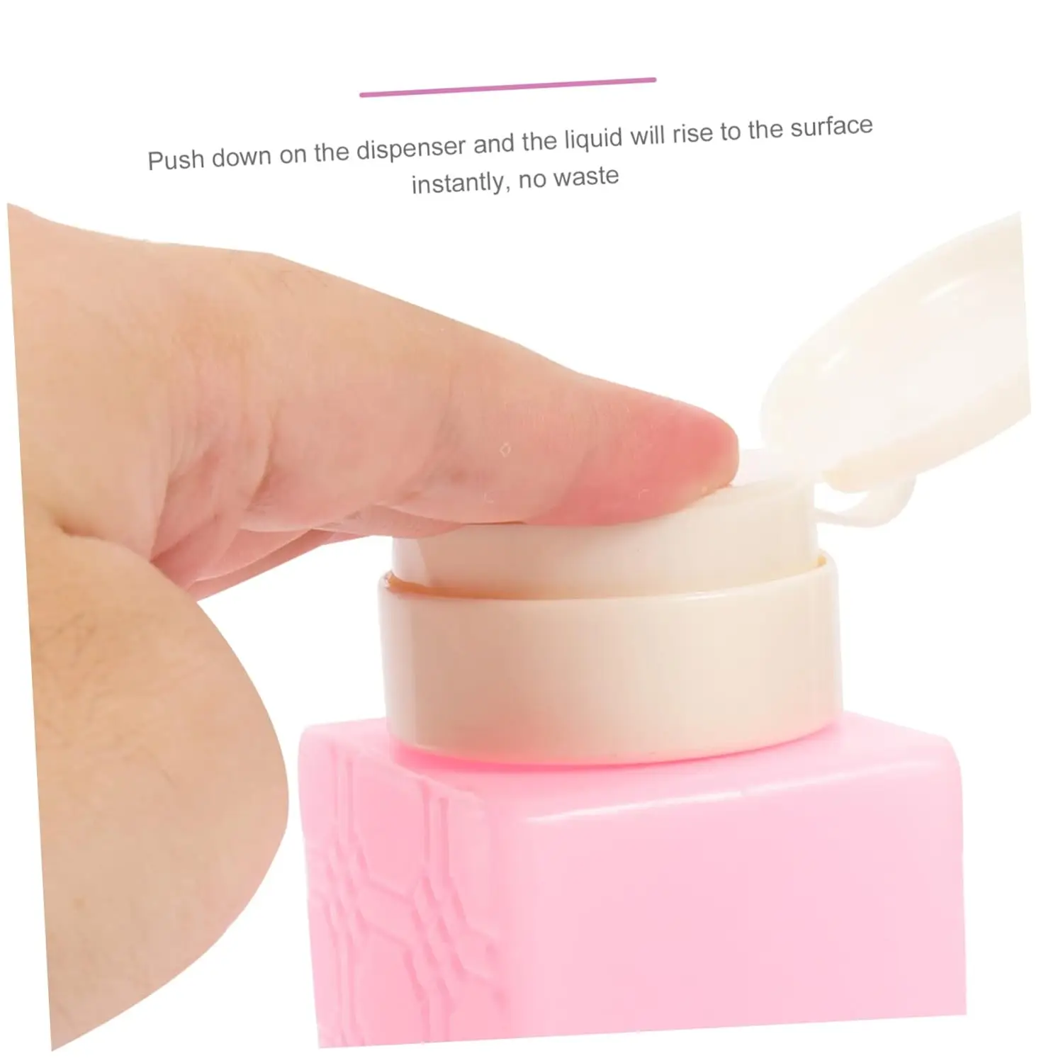 Silicone Nail Remover and Makeup Remover Pump Dispenser Bottle for Gel and Liquid Silicone Portable Empty PP Bottles Travel
